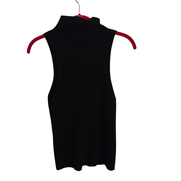 Anthropologie Maeve 100% Cashmere Ribbed Mockneck Tank Sweater Size S - Picture 3 of 6